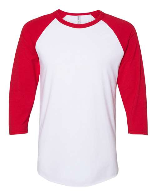 Premium Blend Ringspun Three-Quarter Sleeve Raglan Baseball T-Shirt | USA Decoration