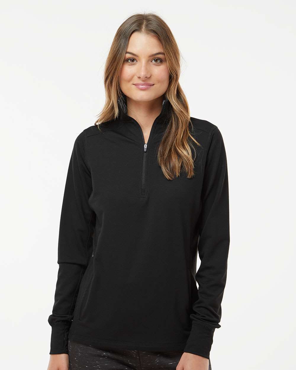 Women's Sueded Fleece Quarter-Zip Sweatshirt | USA Decoration