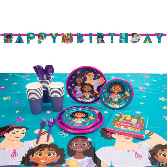 74 Pc. Disney’s Encanto Birthday Party Tableware Kit for 8 Guests | USA Decoration®