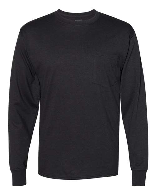 Workwear Long Sleeve Pocket T-Shirt | USA Decoration