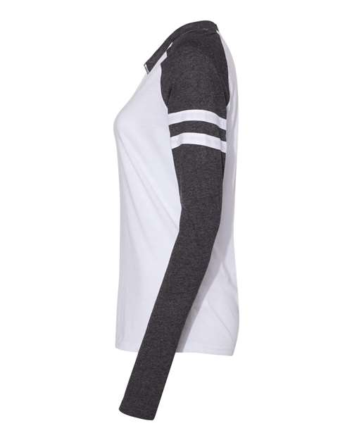 Women's Fine Jersey Mash Up Long Sleeve T-Shirt | USA Decoration