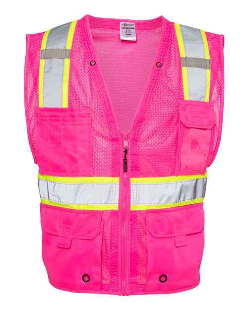 EV Series® Enhanced Visibility Multi-Pocket Mesh Vest | USA Decoration
