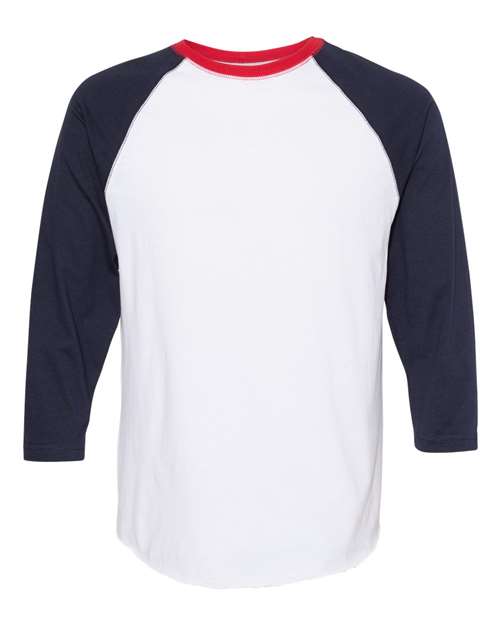 Baseball Fine Jersey Three-Quarter Sleeve Tee | USA Decoration