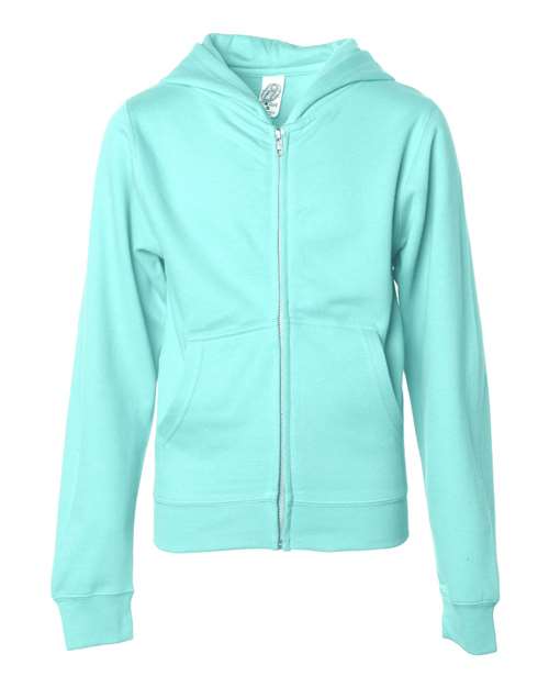 Youth Midweight Full-Zip Hooded Sweatshirt | USA Decoration