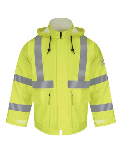 Hi-Visibility Flame-Resistant Rain Jacket | USA Decoration