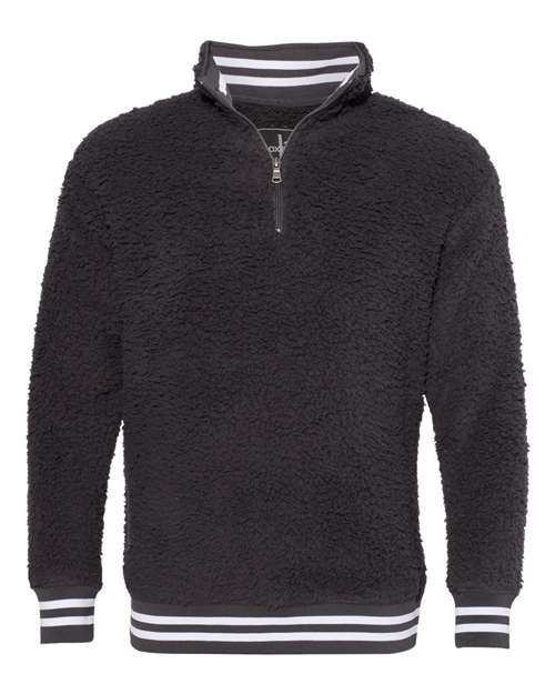 Varsity Sherpa Quarter-Zip Pullover | Warm Sherpa Fleece Pullover | USA Decoration