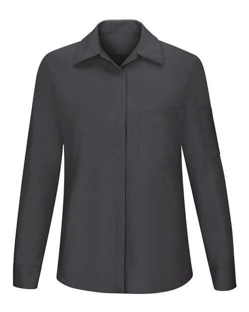 Women's Performance Plus Long Sleeve Shop Shirt with OilBlok Technology | USA Decoration