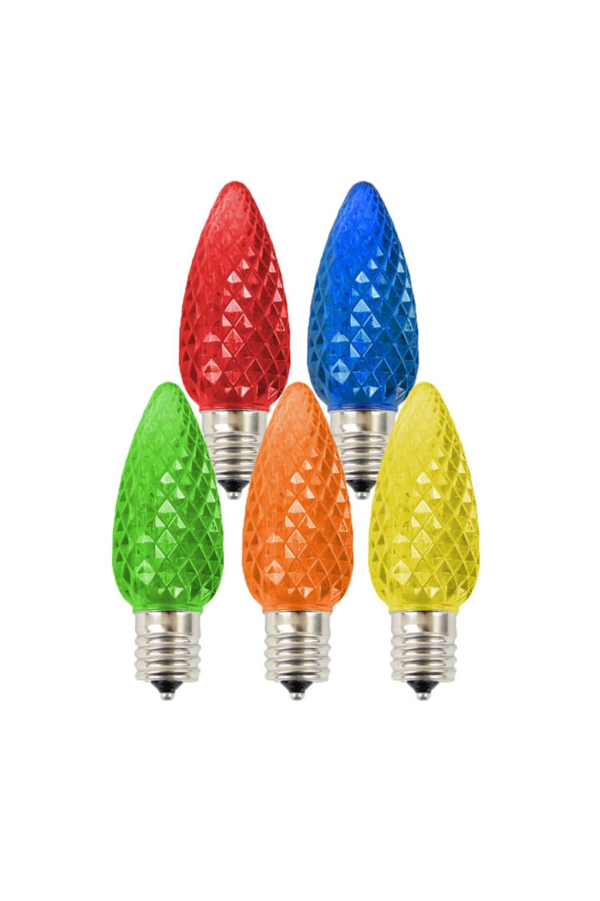 C9 Wonderful LED SMD Bulb (25 bulbs/bag) - Faceted, Multi
