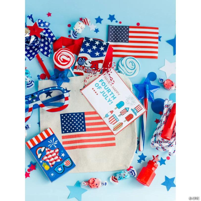 78" Patriotic Nylon Jump Ropes with Plastic Handles - 12 Pc.