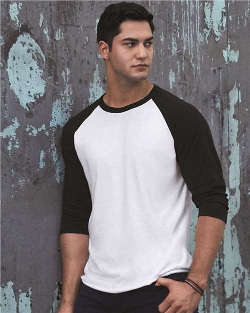 Premium Blend Ringspun Three-Quarter Sleeve Raglan Baseball T-Shirt | USA Decoration