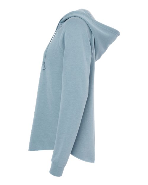 Women’s Lightweight California Wave Wash Hooded Sweatshirt | USA Decoration