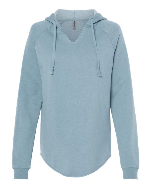 Women’s Lightweight California Wave Wash Hooded Sweatshirt | USA Decoration
