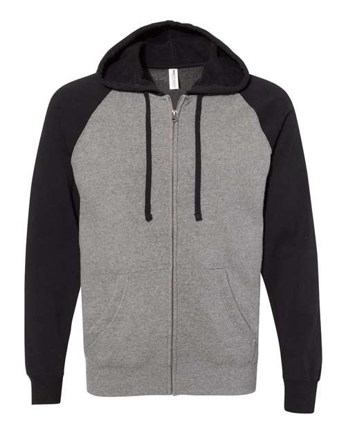 Special Blend Raglan Full-Zip Hooded Sweatshirt | USA Decoration