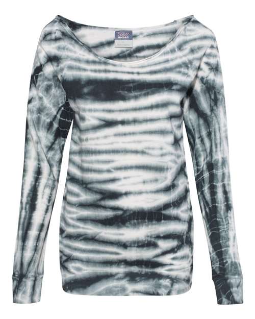 Women's French Terry Off-the-Shoulder Tie-Dyed Sweatshirt | USA Decoration