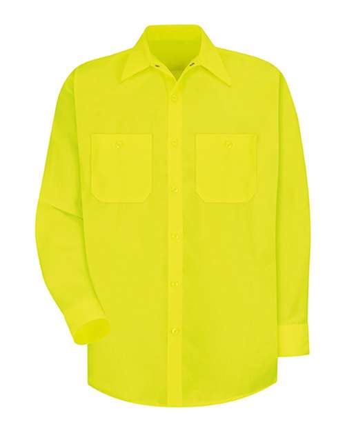 Enhanced Visibility Long Sleeve Work Shirt - Tall Sizes | USA Decoration