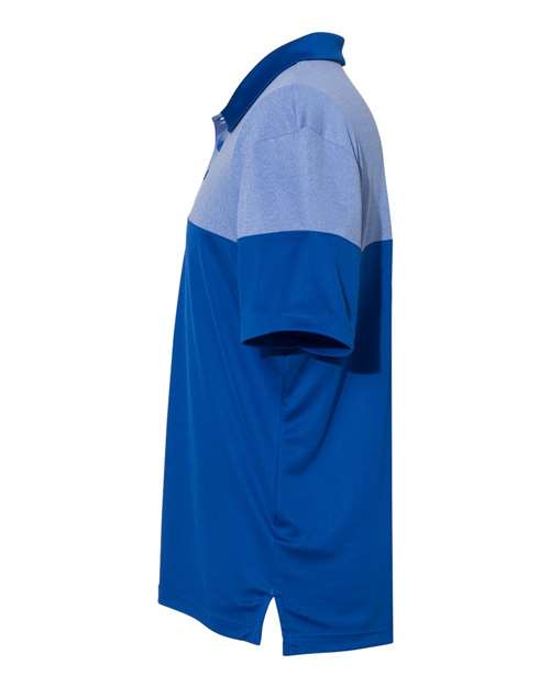 Heathered 3-Stripes Colorblocked Polo | USA Decoration