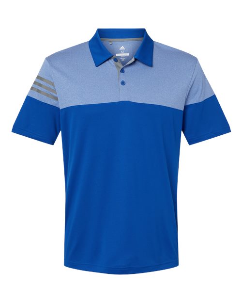 Heathered 3-Stripes Colorblocked Polo | USA Decoration