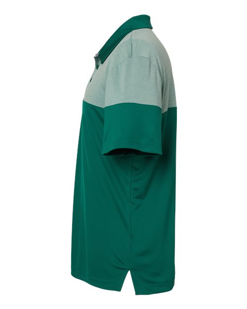 Heathered 3-Stripes Colorblocked Polo | USA Decoration