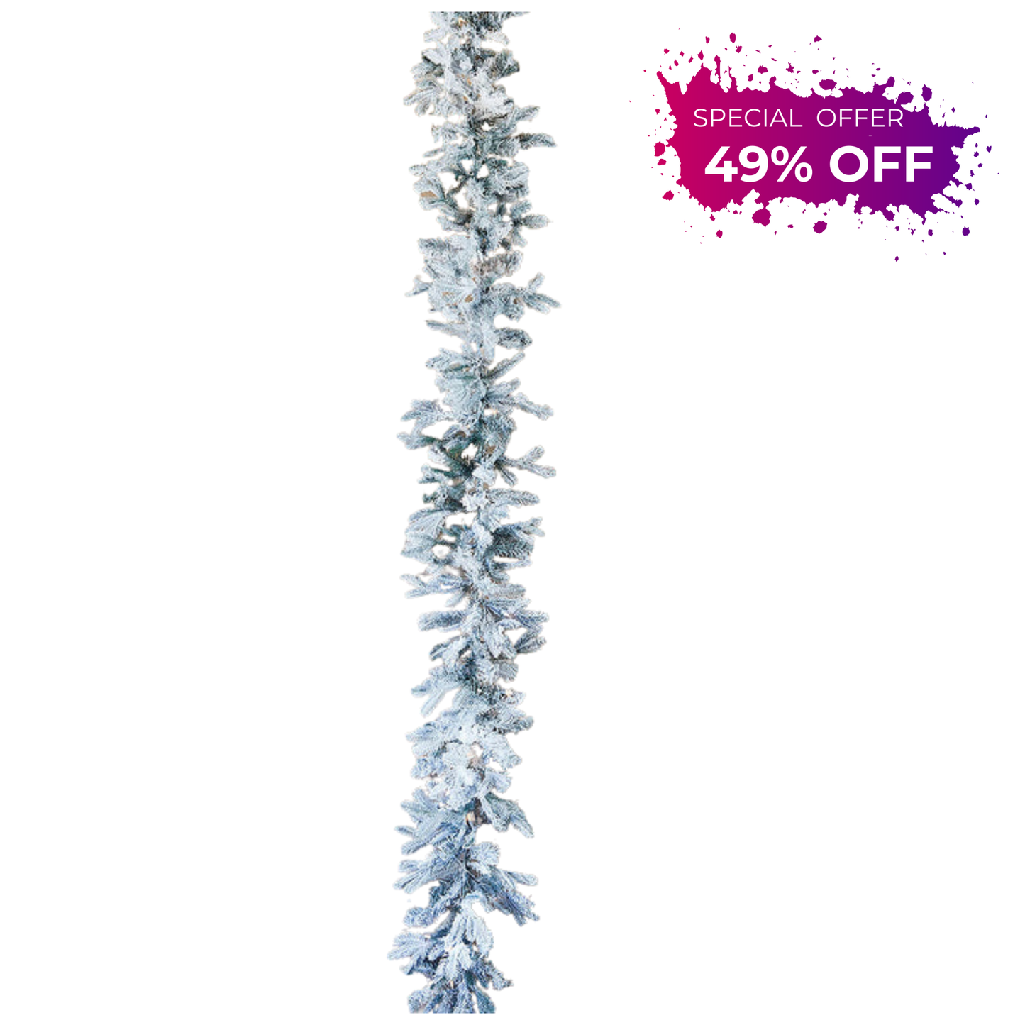 9' x 12" Lit Halifax Garland Illuminated Holiday Decoration