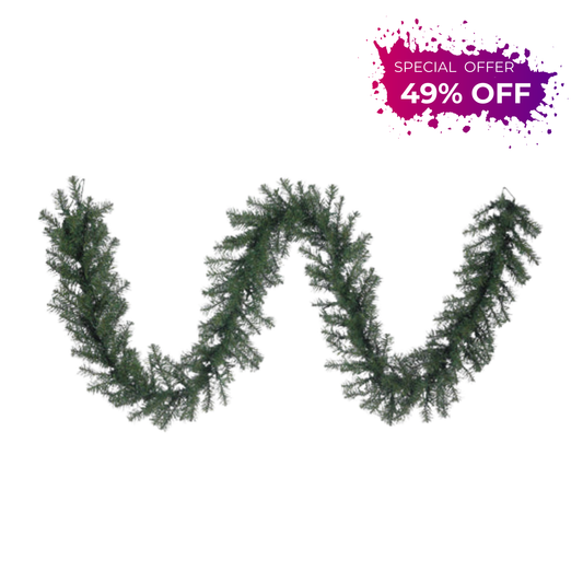 9' x 14" Norway Pine Unlit Garland Classic Holiday Greenery