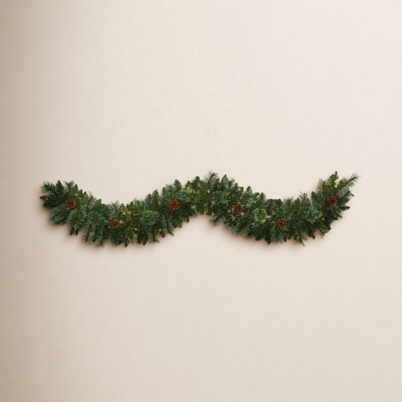 9 ft Artificial Christmas Garland framing a front doorway