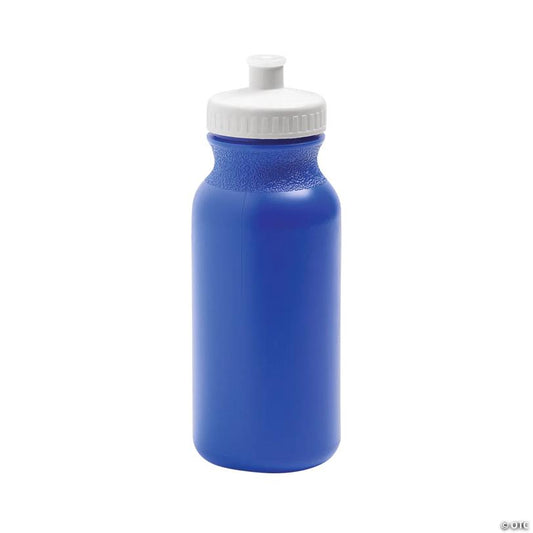7 3/4" 20 oz. Bulk 50 Ct. Blue Reusable Plastic Water Bottles | USA Decoration®