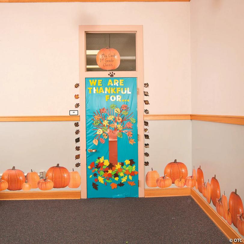 7 3/4" – 17 1/4" Bulk 50 Pc. Jumbo Orange Pumpkin Classroom Wall Cutouts