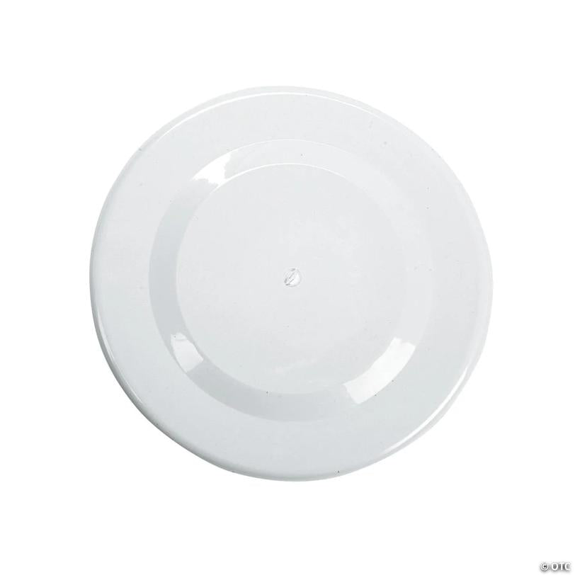 7" DIY Paintable White Plastic Flying Discs - 24 Pc.