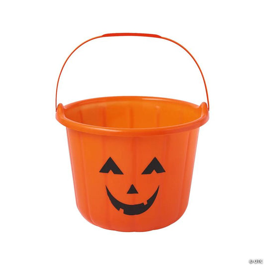 7" Orange Jack-O’-Lantern BPA-Free Plastic Trick-Or-Treat Buckets - 12 Pc.