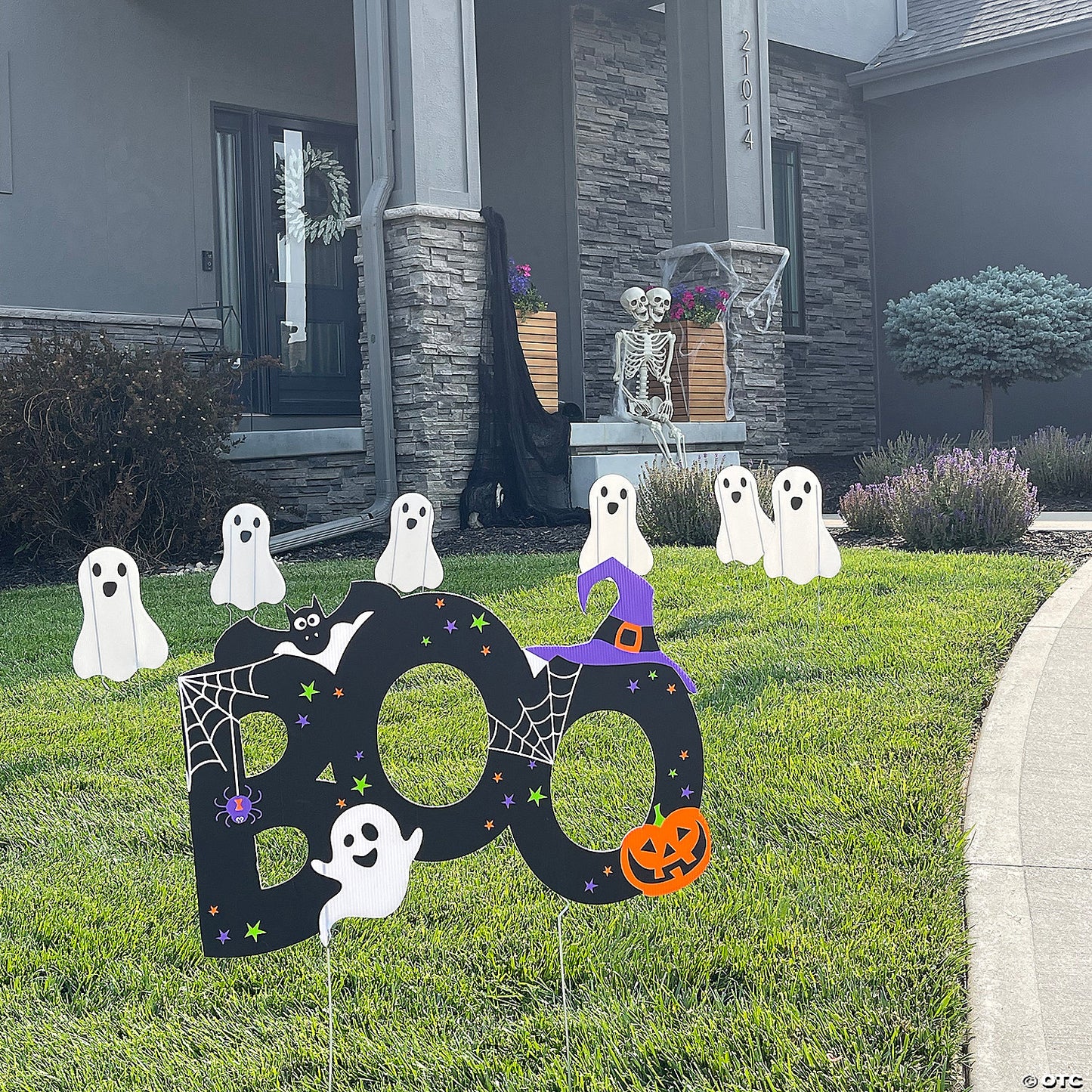 8 1/2" x 12 1/4" Mini Ghost Sidewalk Sign Halloween Decorations - 6 Pc. | USA Decoration®