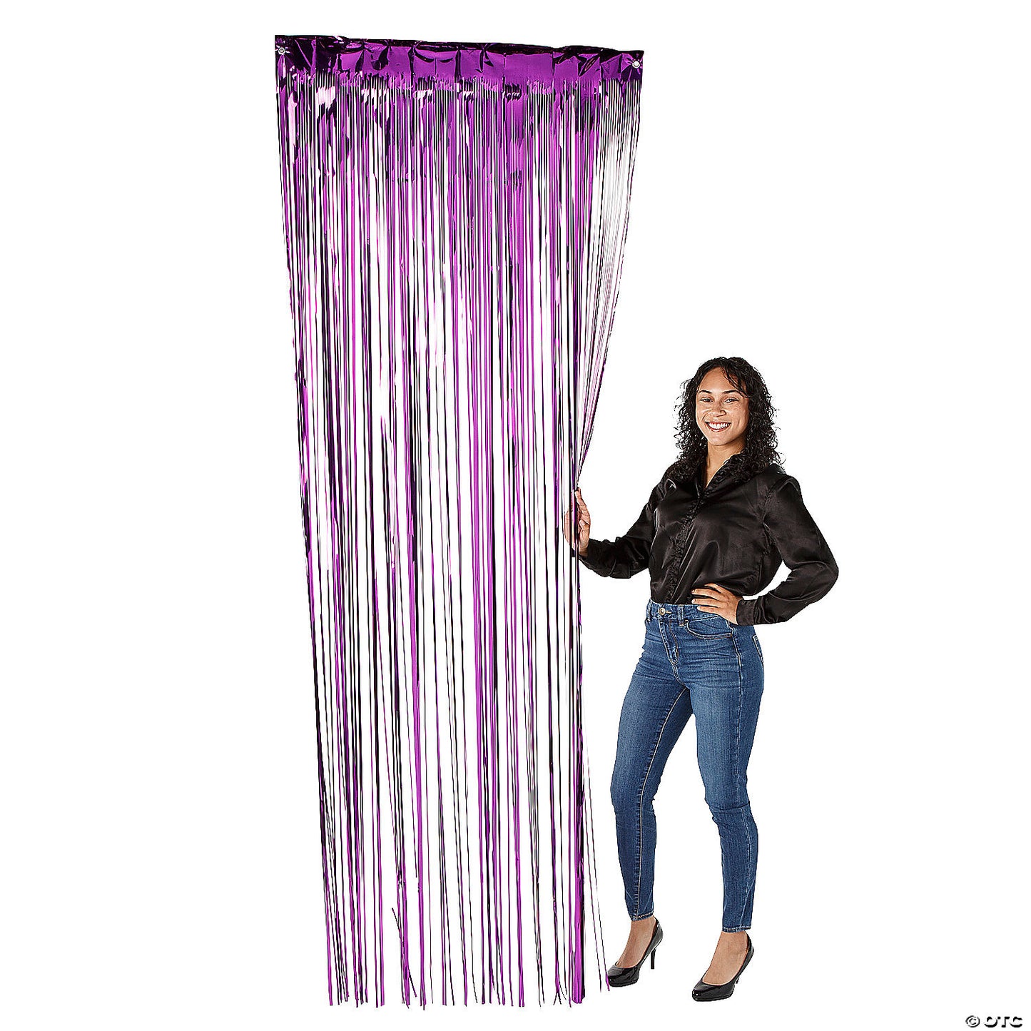 8 Ft. Purple Metallic Fringe Door Curtain