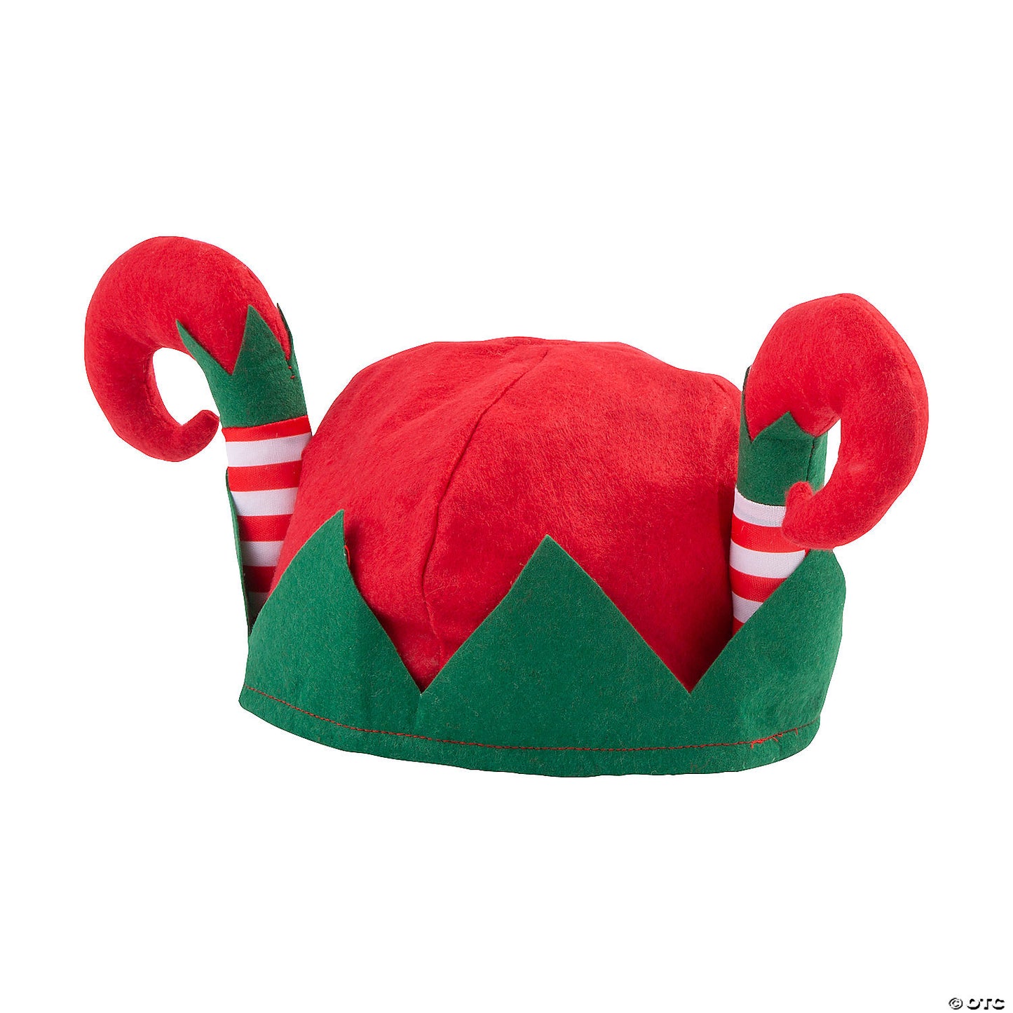 8" x 24" Red & White Holiday Felt Hat with Elf Legs - 12 Pc. | USA Decoration®