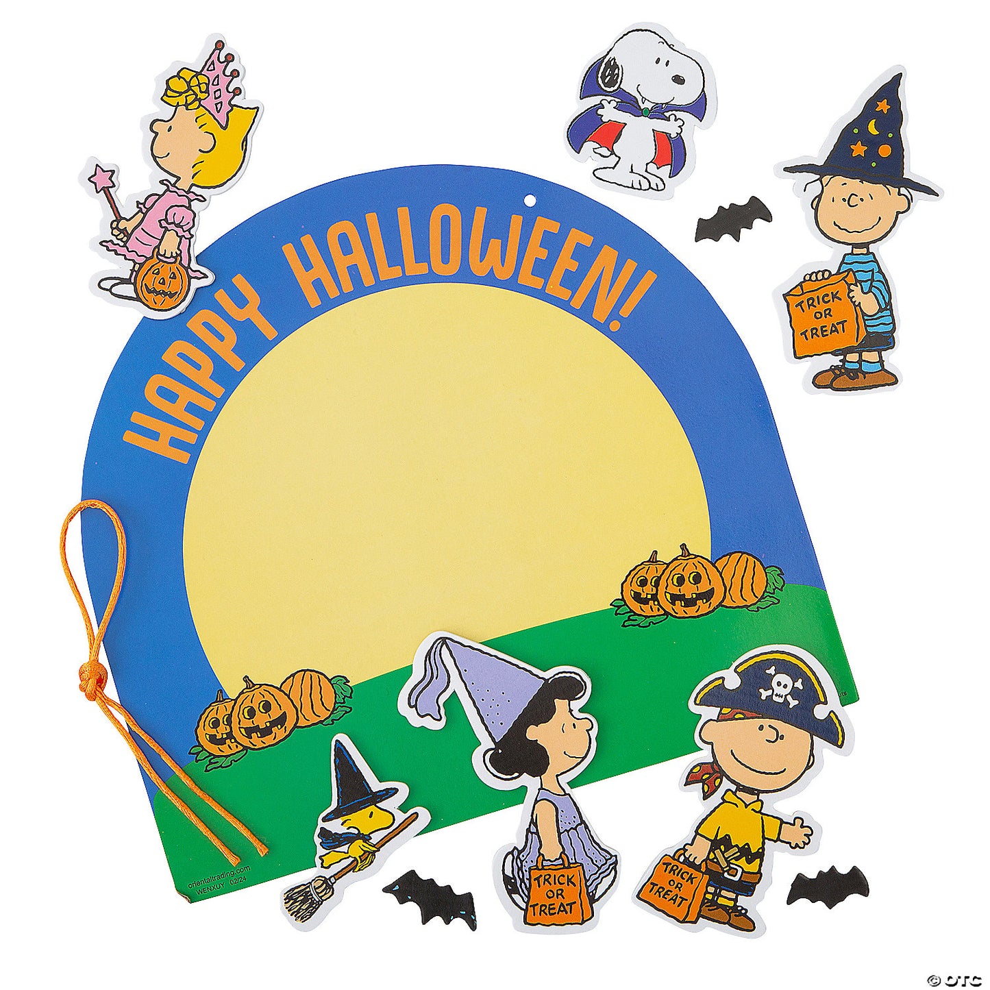 8" x 7 1/4" Peanuts® Halloween Costumes Sign Craft Kit - Makes 12 | USA Decoration®