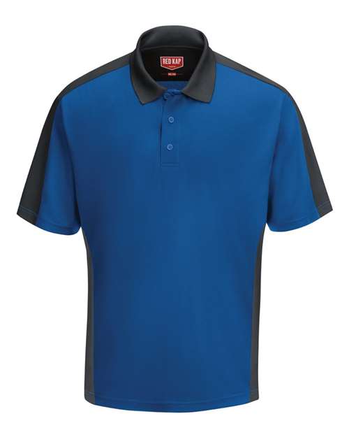 Short Sleeve Performance Knit Two Tone Polo | USA Decoration