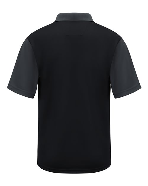 Short Sleeve Performance Knit Color-Block Polo | USA Decoration