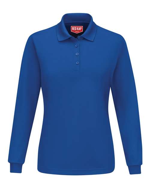 Women's Long Sleeve Performance Knit Polo | USA Decoration