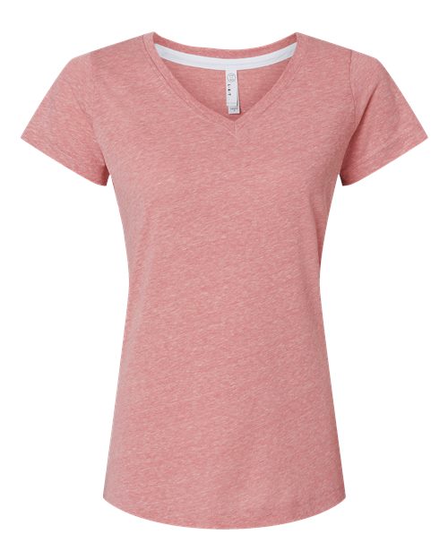 Women's Harborside Mélange V-Neck Tee | USA Decoration