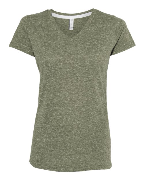 Women's Harborside Mélange V-Neck Tee | USA Decoration