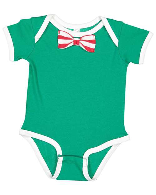 Baby Rib Infant Bow Tie Bodysuit | USA Decoration
