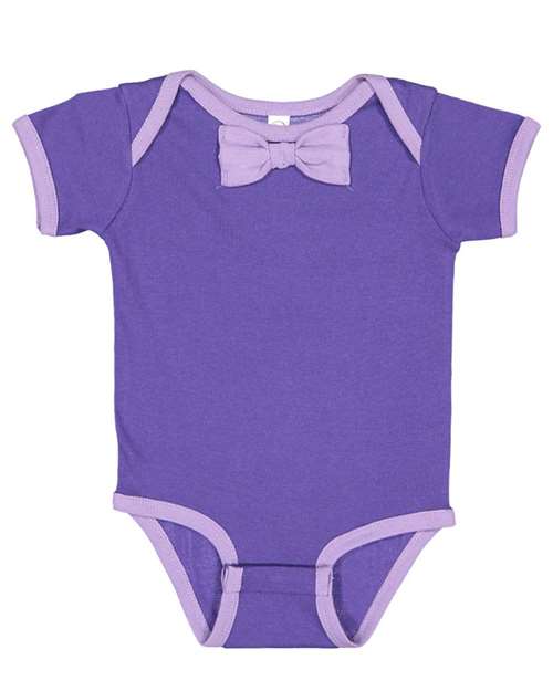 Baby Rib Infant Bow Tie Bodysuit | USA Decoration
