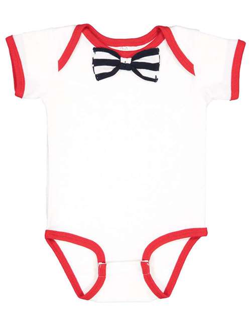 Baby Rib Infant Bow Tie Bodysuit | USA Decoration