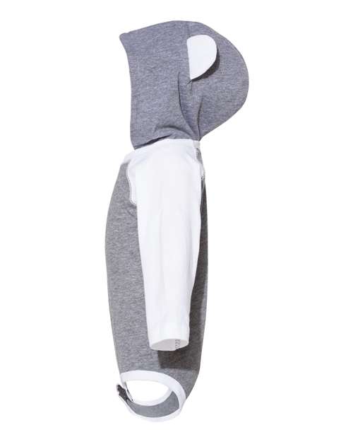 Fine Jersey Infant Character Hooded Long Sleeve Bodysuit with Ears | USA Decoration