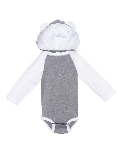 Fine Jersey Infant Character Hooded Long Sleeve Bodysuit with Ears | USA Decoration