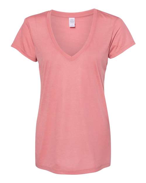 Women's Slinky Jersey V-Neck Tee | USA Decoration