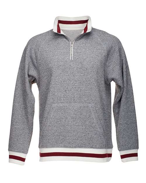 Peppered Fleece Quarter-Zip Sweatshirt | USA Decoration