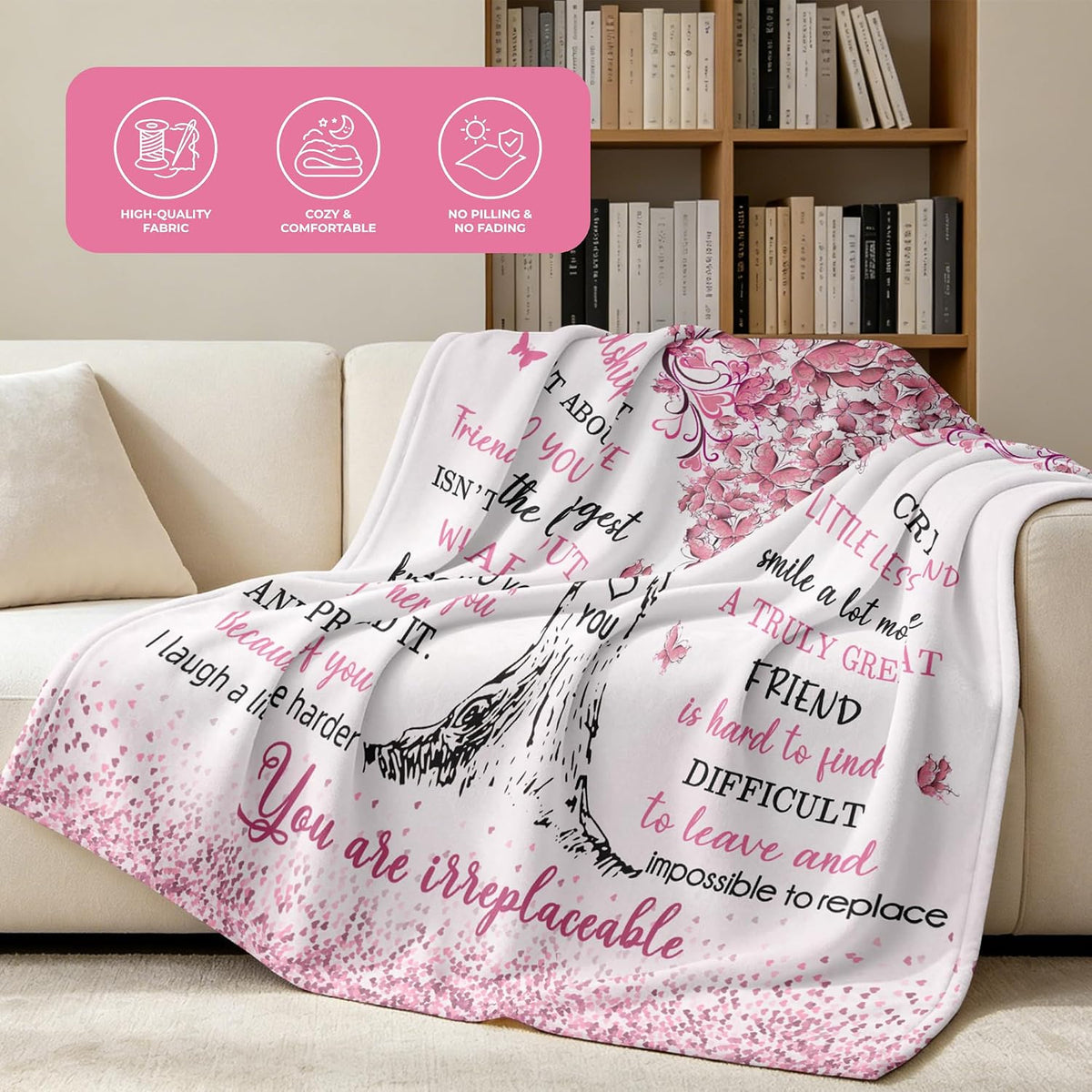 Best Friend Birthday Gifts for Women, Best Friends Blanket 60"x50"
