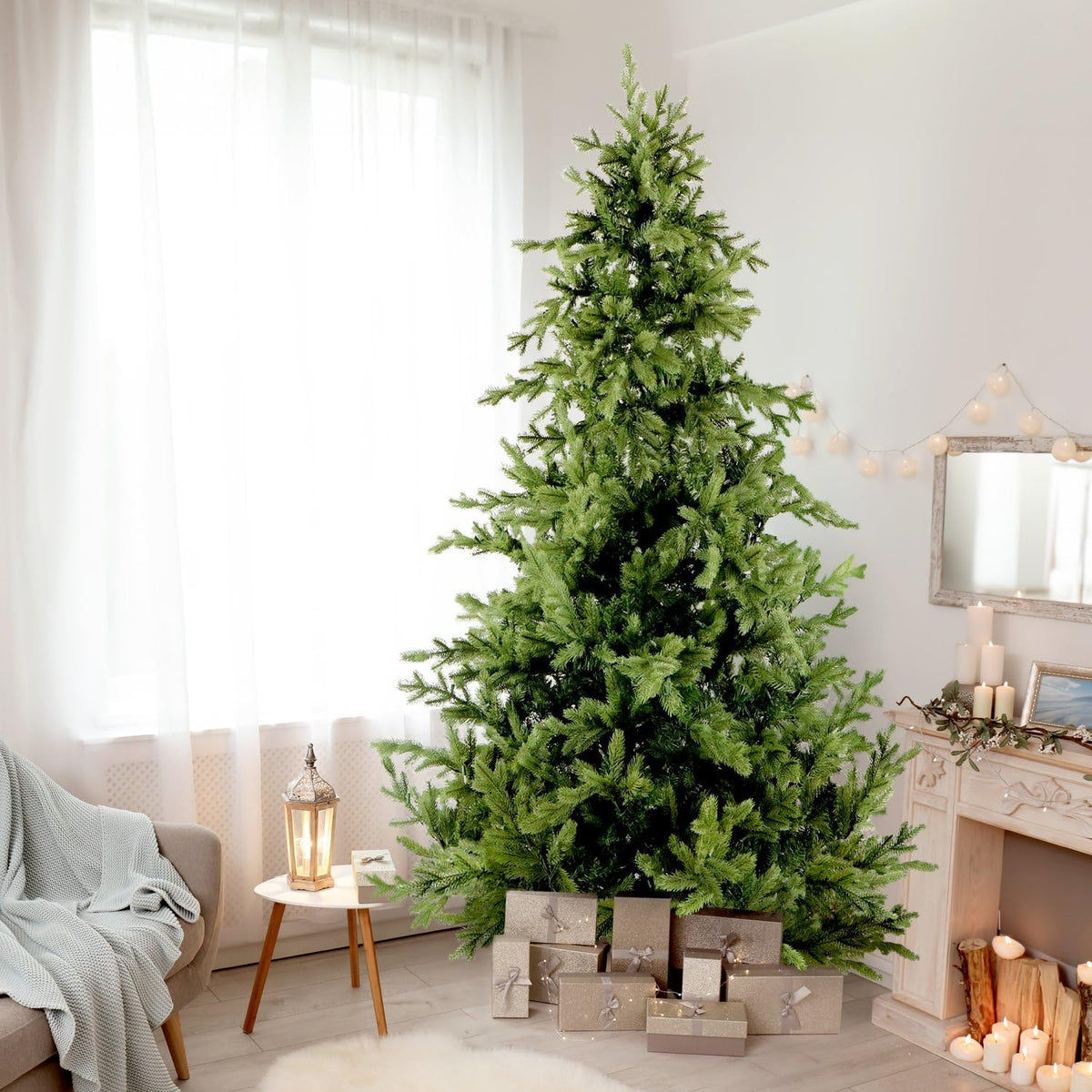 Fraser Hill Farm 9-Ft. Foxtail Pine Christmas Tree with Stand, Unlit