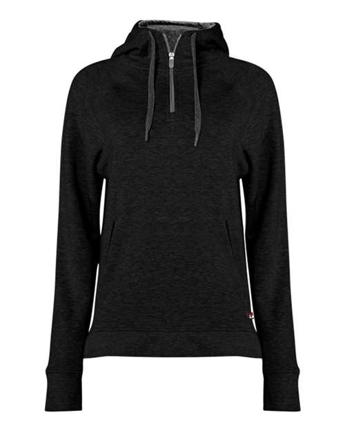 FitFlex Women's French Terry Hooded Quarter-Zip | USA Decoration
