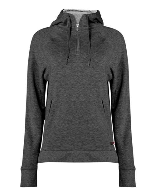 FitFlex Women's French Terry Hooded Quarter-Zip | USA Decoration