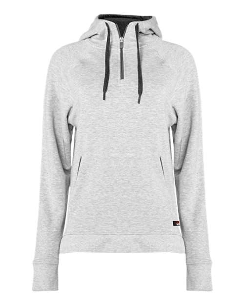 FitFlex Women's French Terry Hooded Quarter-Zip | USA Decoration